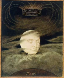 Moon, kuvitus "Festkalenderista", julkaistu Leipzigissä n. 1910